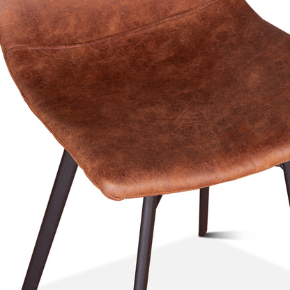 18" Trapper Brown Microfiber Counter Chair