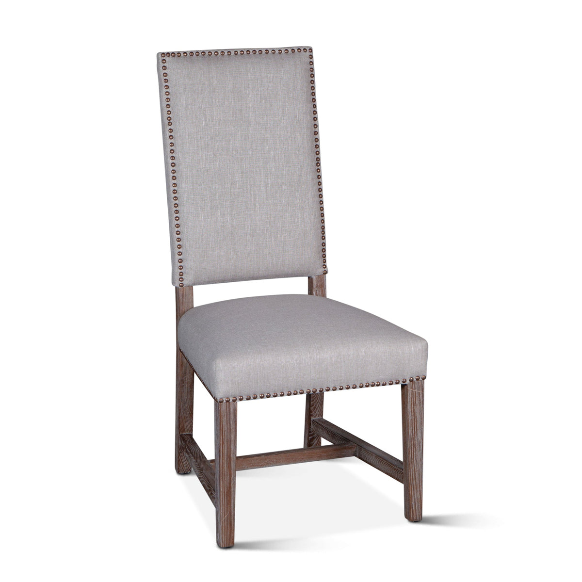 21" Upholstered Dining Chair in Greige Linen