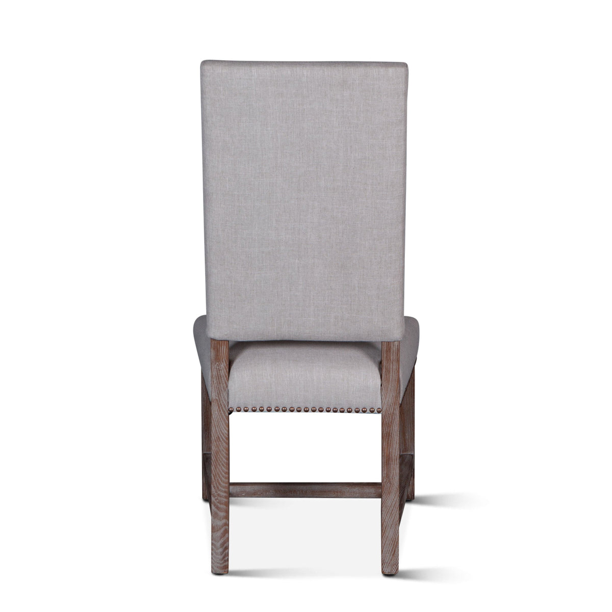 21" Upholstered Dining Chair in Greige Linen