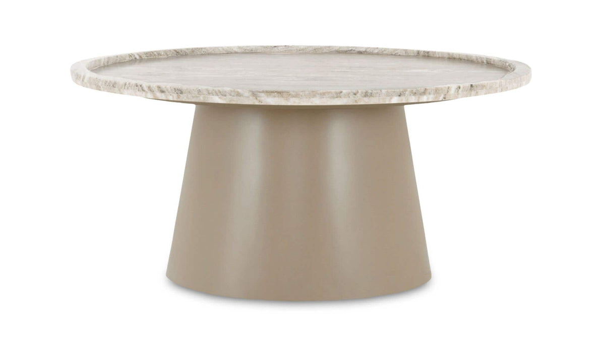 34" White Marble Coffee Table
