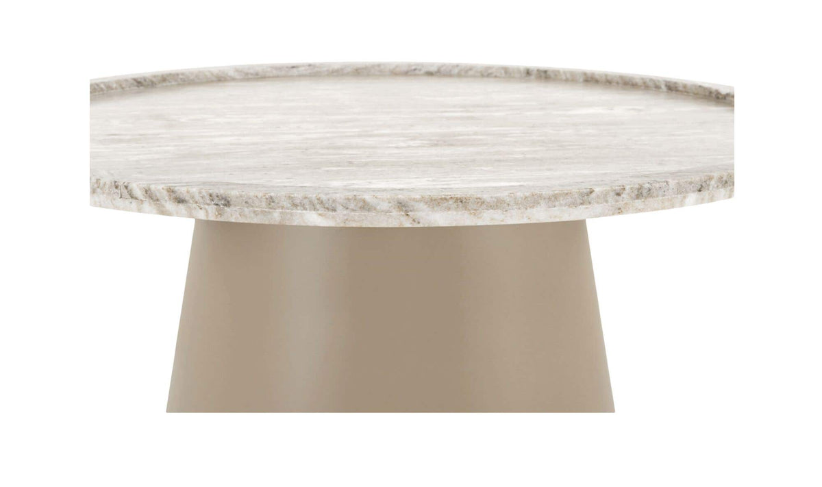 34" White Marble Coffee Table