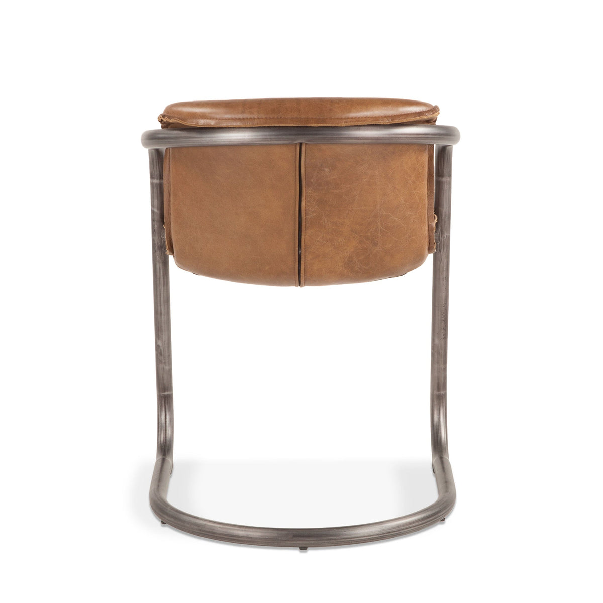 22" Berham Chestnut Leather Dining Chair
