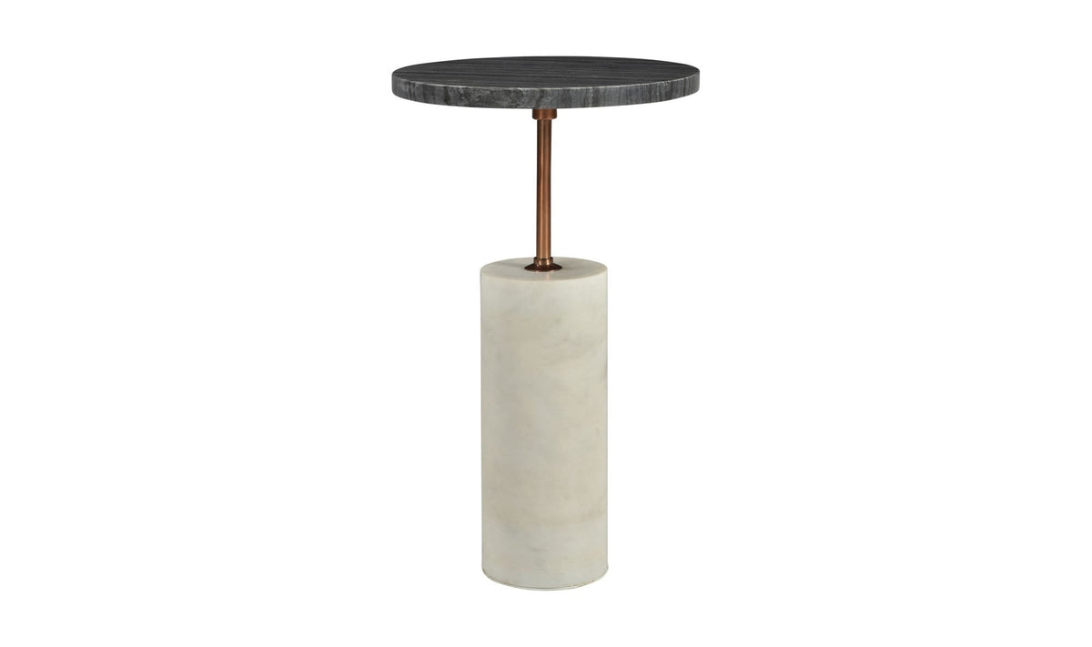 12" Black Marble Side Table