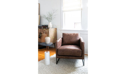 12" Black Marble Side Table