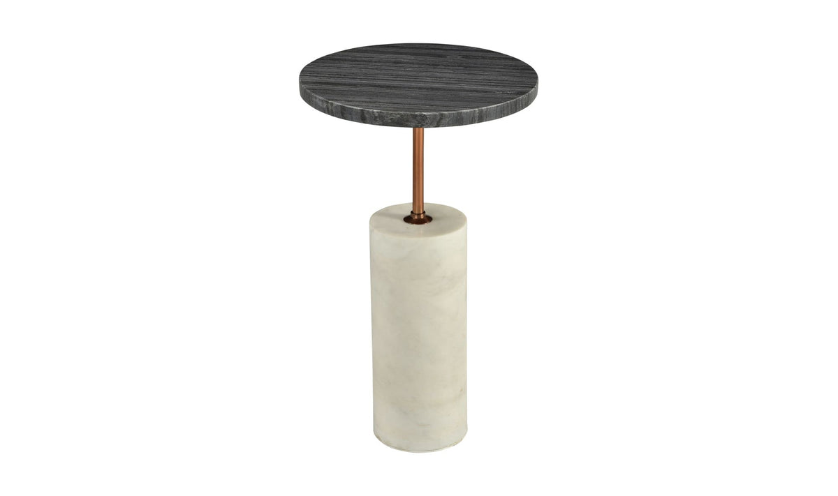 12" Black Marble Side Table