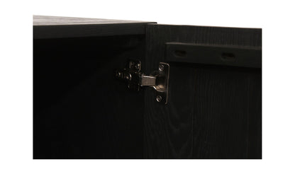71" Black Solid Oak Sideboard