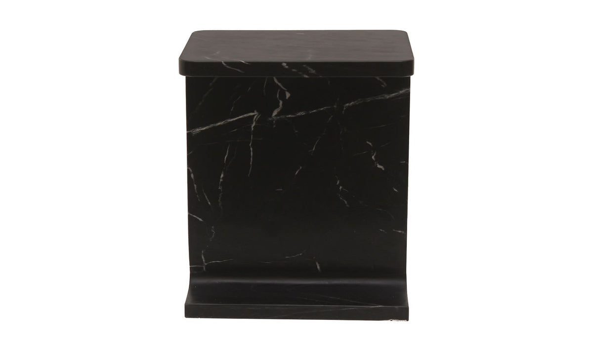 15" Black Marble Side Table