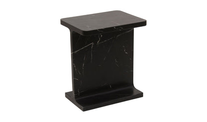 15" Black Marble Side Table