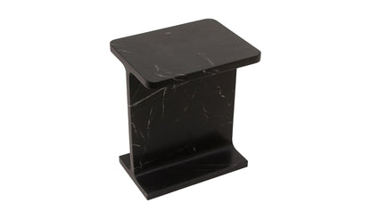 15" Black Marble Side Table