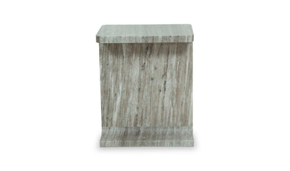 15" Taupe Marble Side Table