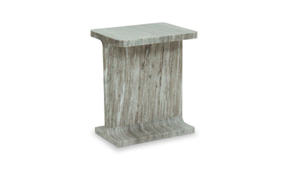 15" Taupe Marble Side Table