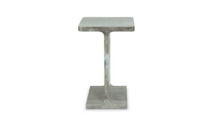 15" Taupe Marble Side Table