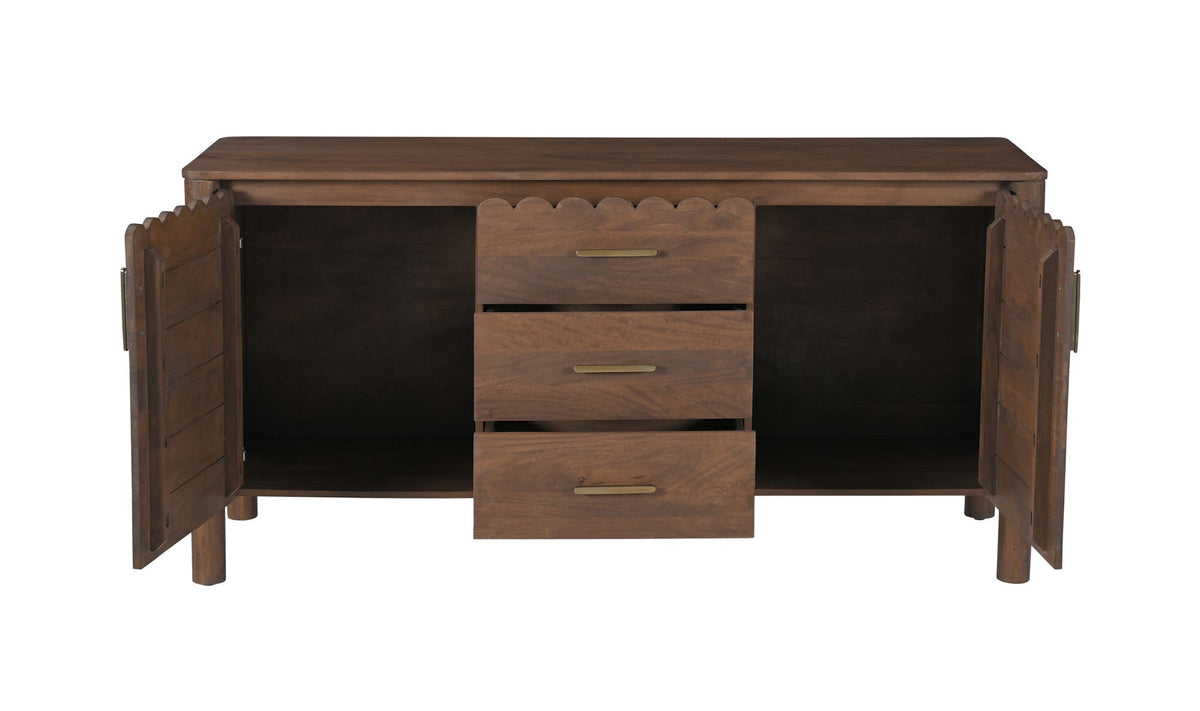 60" Vintage Brown Mango Wood Sideboard