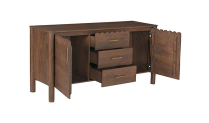 60" Vintage Brown Mango Wood Sideboard