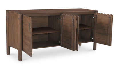 67.75" Vintage Brown Mango Wood Sideboard