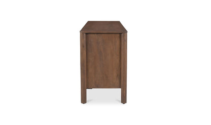 67.75" Vintage Brown Mango Wood Sideboard