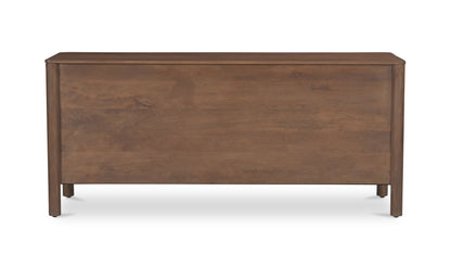 67.75" Vintage Brown Mango Wood Sideboard