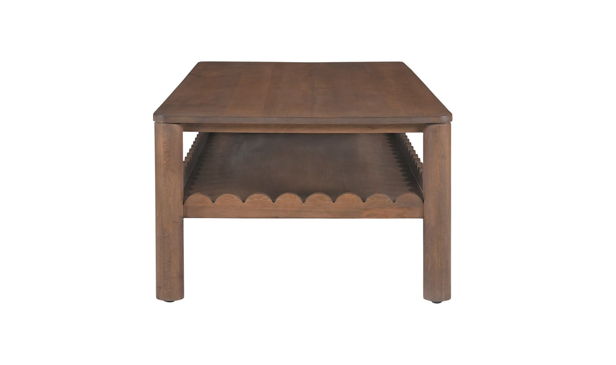 52" Vintage Brown Mango Wood Coffee Table