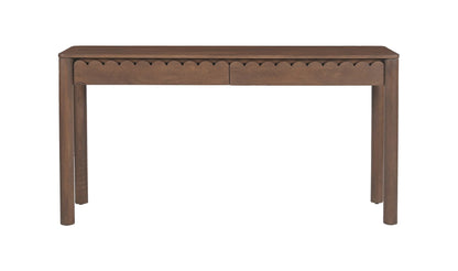 57.5" Vintage Brown Mango Wood Console Table