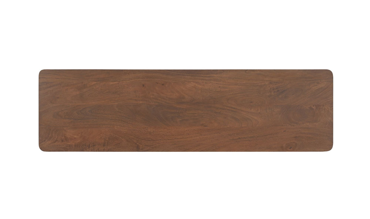 57.5" Vintage Brown Mango Wood Console Table