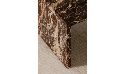 40" Rosso Levanto Marble Coffee Table