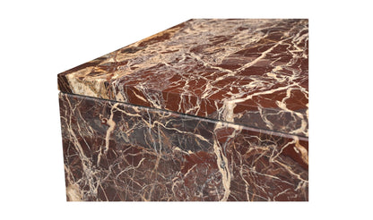 40" Rosso Levanto Marble Coffee Table