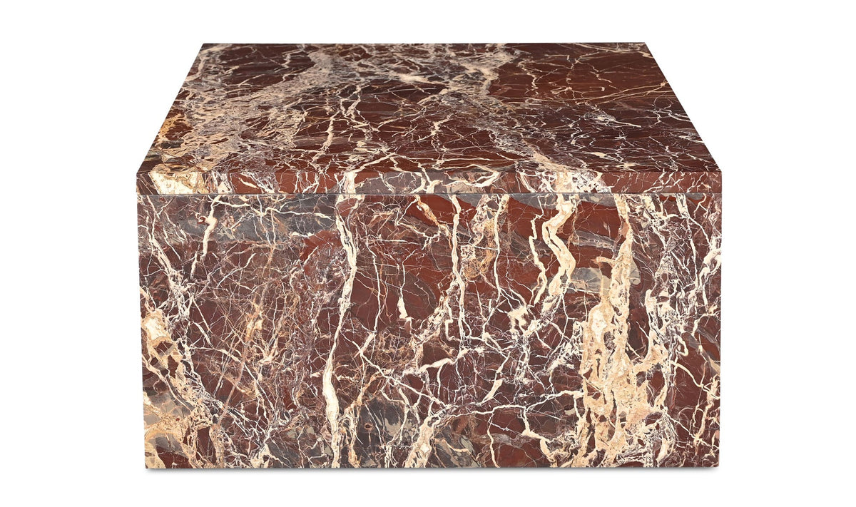 40" Rosso Levanto Marble Coffee Table