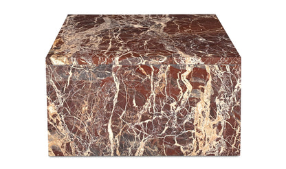 40" Rosso Levanto Marble Coffee Table
