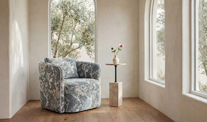 9" Travertine Side Table