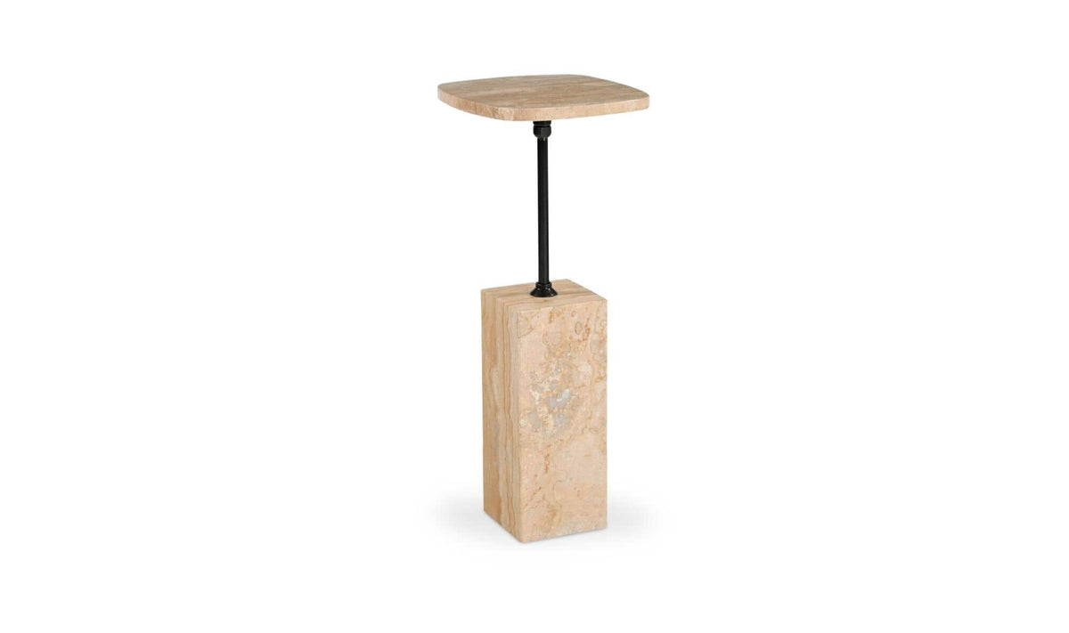 9" Travertine Side Table