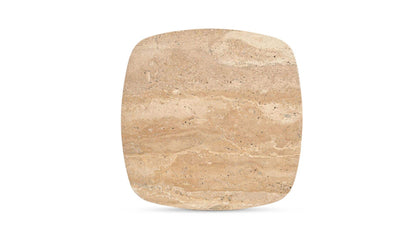 9" Travertine Side Table