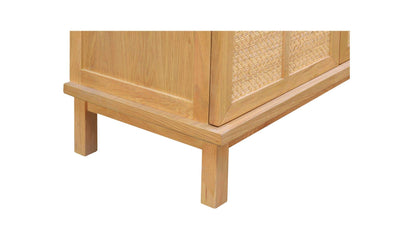 38" Natural Solid Oak Tall Cabinet