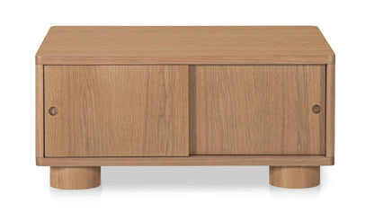 35" Natural Solid Oak Coffee Table