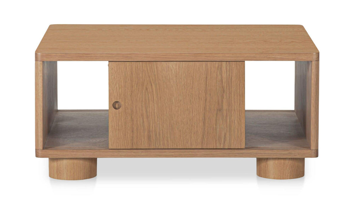 35" Natural Solid Oak Coffee Table
