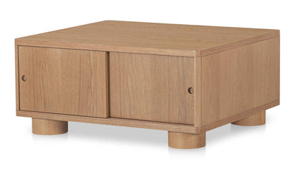 35" Natural Solid Oak Coffee Table