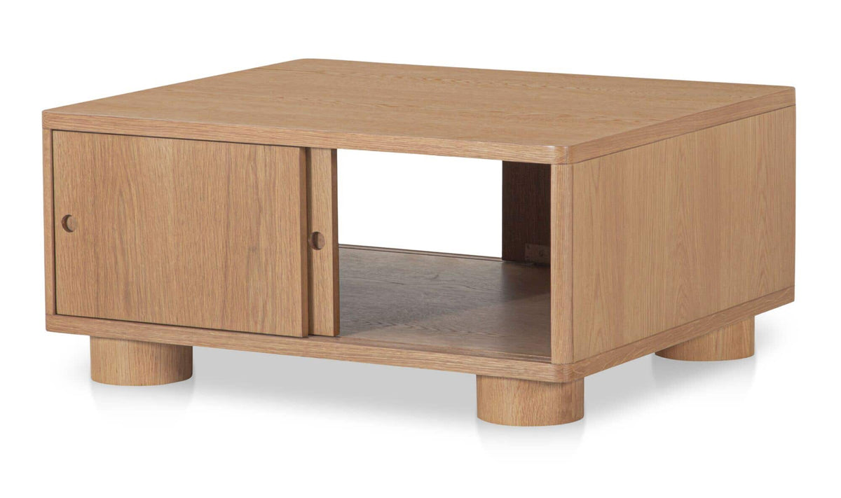 35" Natural Solid Oak Coffee Table