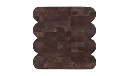 18" Espresso Brown Acacia Side Table