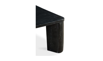 35.5" Black Marble Coffee Table