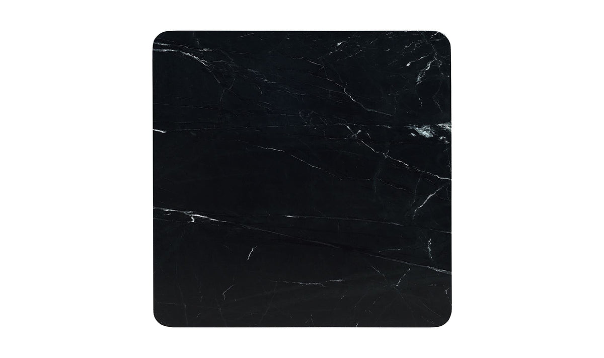 35.5" Black Marble Coffee Table