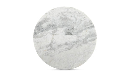 20" White Marble Side Table
