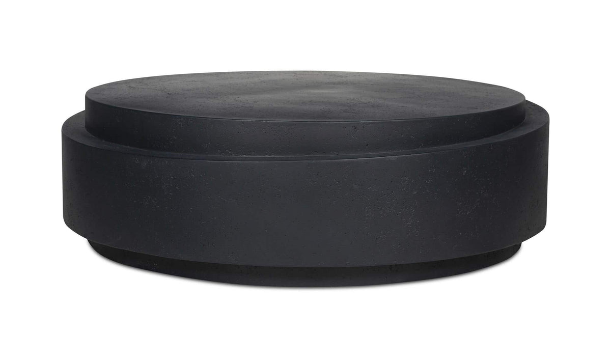 48" Black Concrete Coffee Table