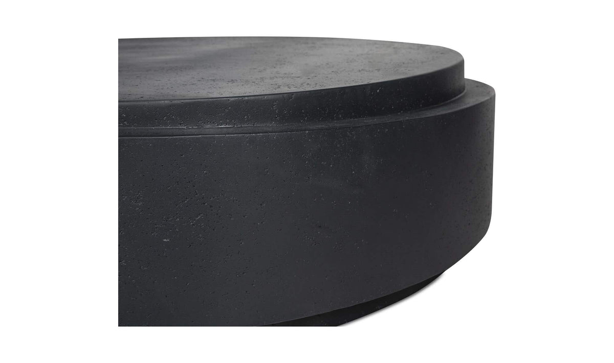 48" Black Concrete Coffee Table