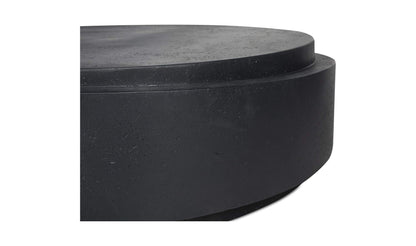48" Black Concrete Coffee Table