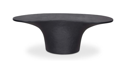 47" Black Concrete Outdoor Coffee Table
