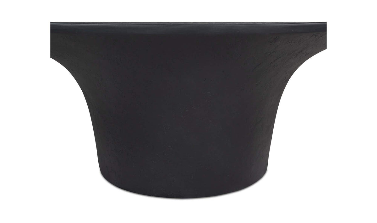 47" Black Concrete Outdoor Coffee Table