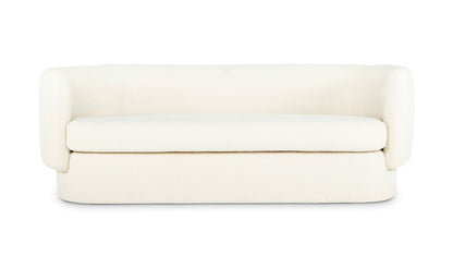 83.75" White Upholstered Sofa