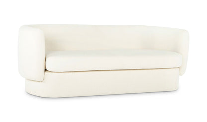 83.75" White Upholstered Sofa