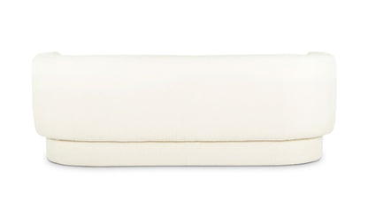 83.75" White Upholstered Sofa