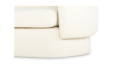83.75" White Upholstered Sofa
