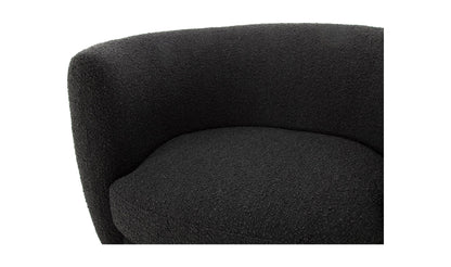 40" Maya Black Upholstered Accent Chair